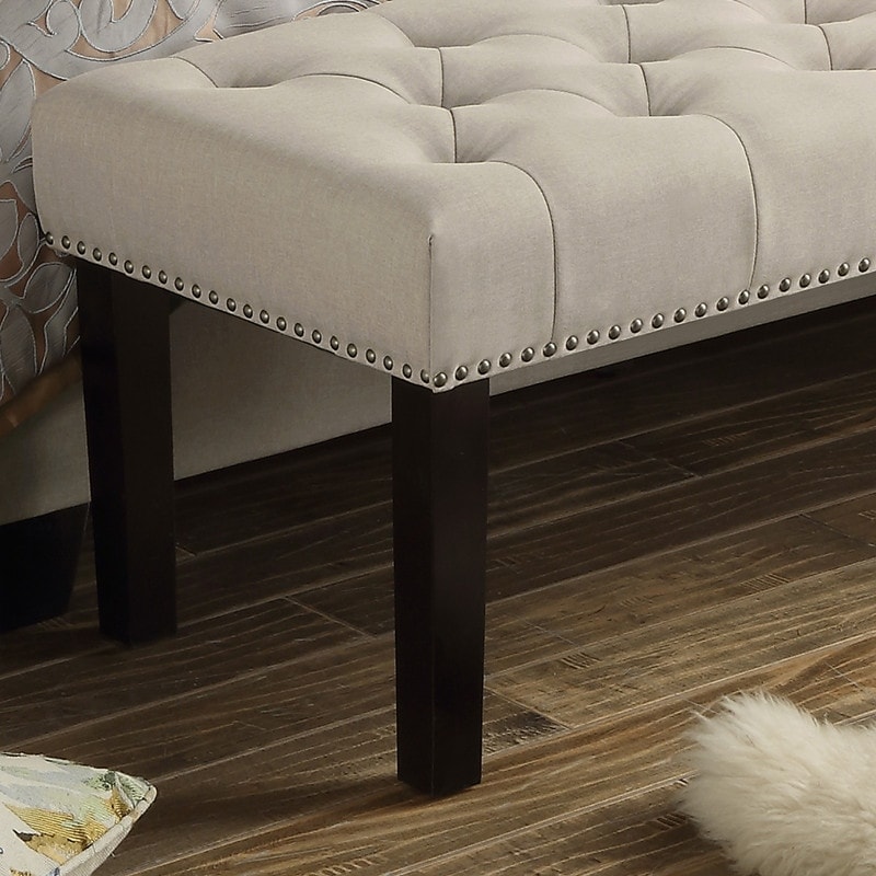 Almaraz upholstered shop bench