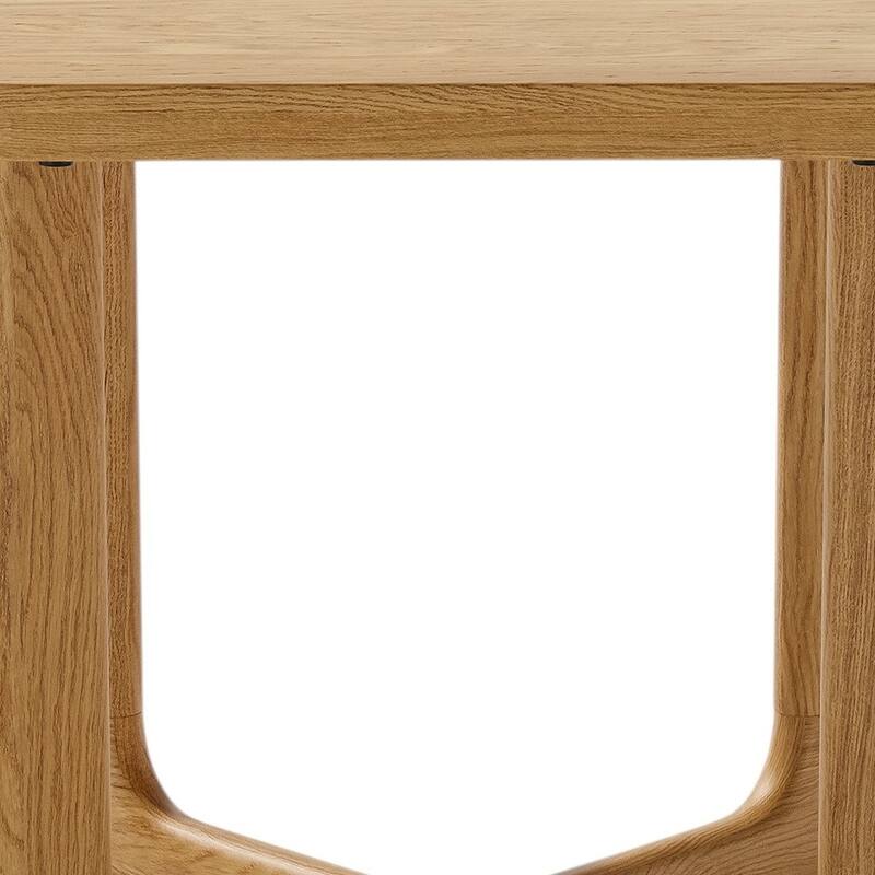 HomeRoots 24" Natural Solid Wood Square Cross Legs End Table - 24' X '24' X '24