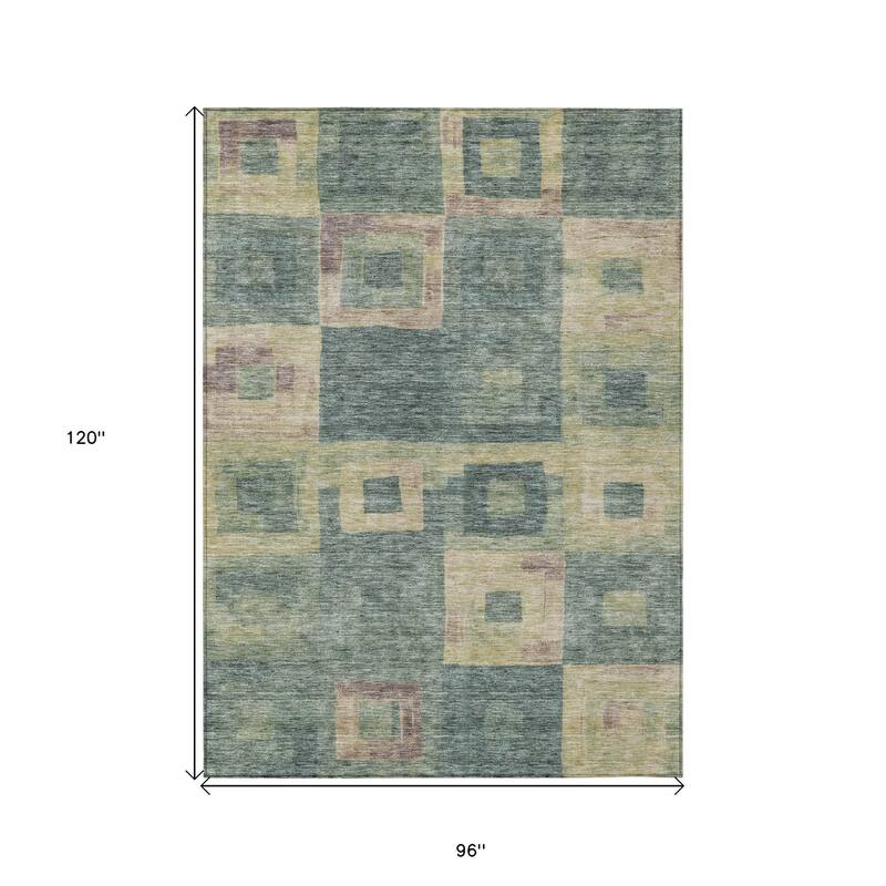 HomeRoots Geometric Transitional Rectangle Outdoor Rug
