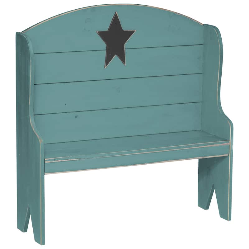 Farmhouse Miniature Deacon's Bench - Sea Foam Green