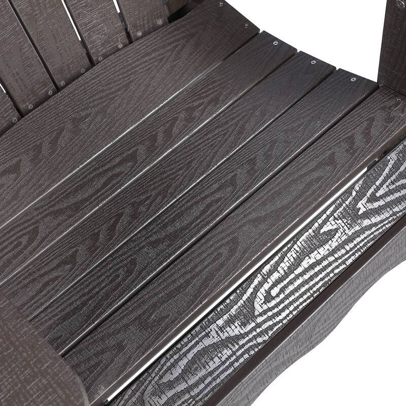 Haven Folding Poly Resin Plastic Adirondack Chair