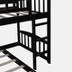 preview thumbnail 22 of 39, Twin Over Twin Bunk Bed with Slide, House Bed with Slide