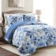 The Curated Nomad Chorro 3-piece Quilt Set - Navy & White - Full - Queen