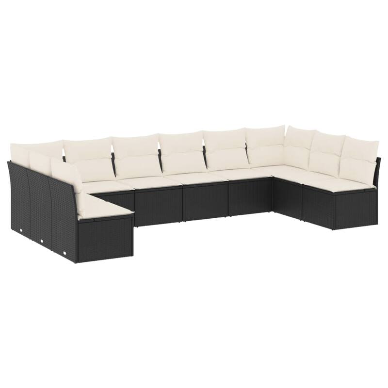 vidaXL Garden Sofa Set Black