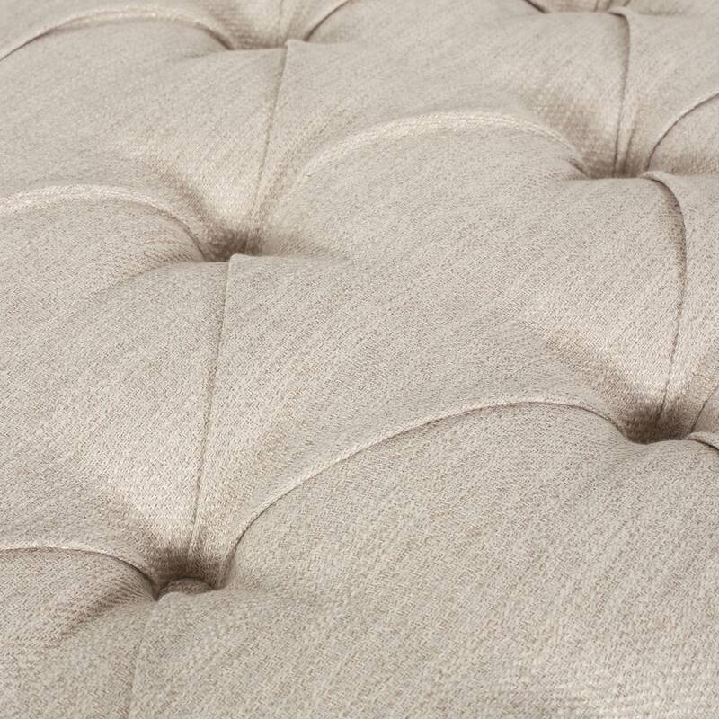 Modern 64.25" Button Tufted Chaise Lounges Chair with Birch Wood Legs and Nailheads