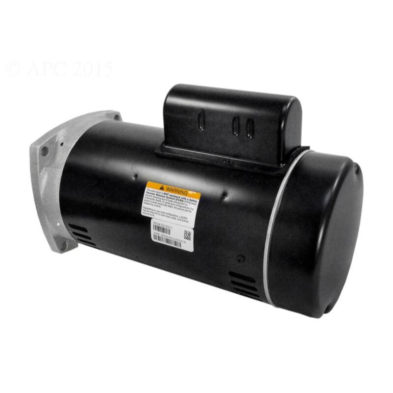3 HP Black and Silver Flanged Full Rated Pool Pump Motor, 1.15 SF