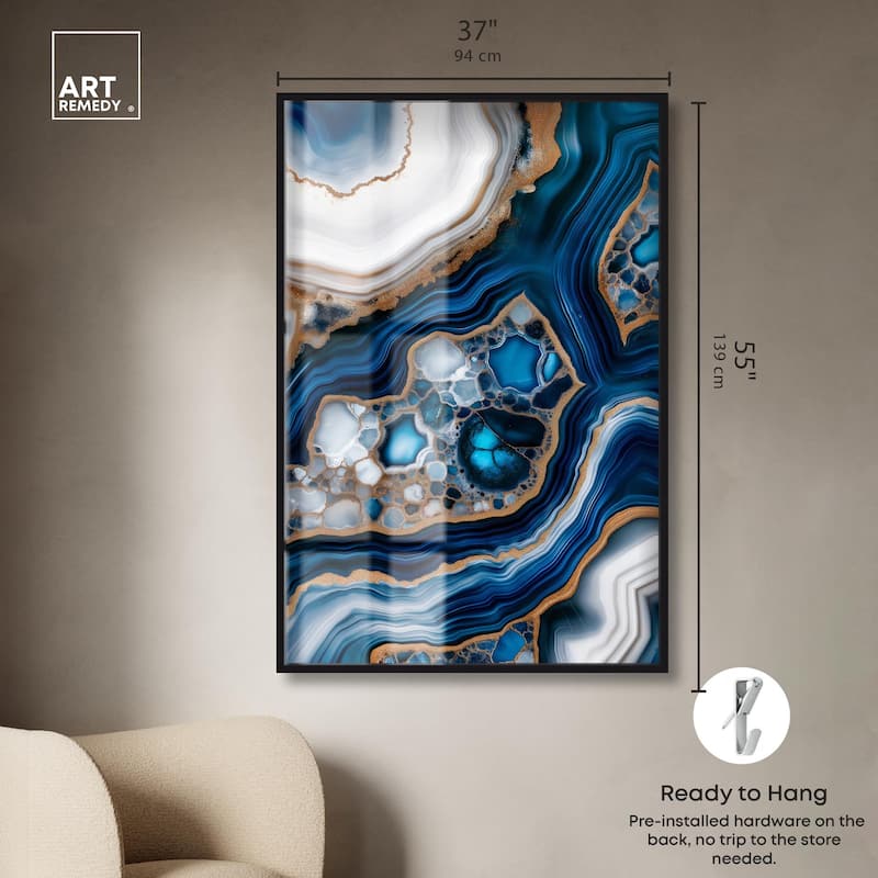 Azure Alveoli I Shadowbox by Art Remedy