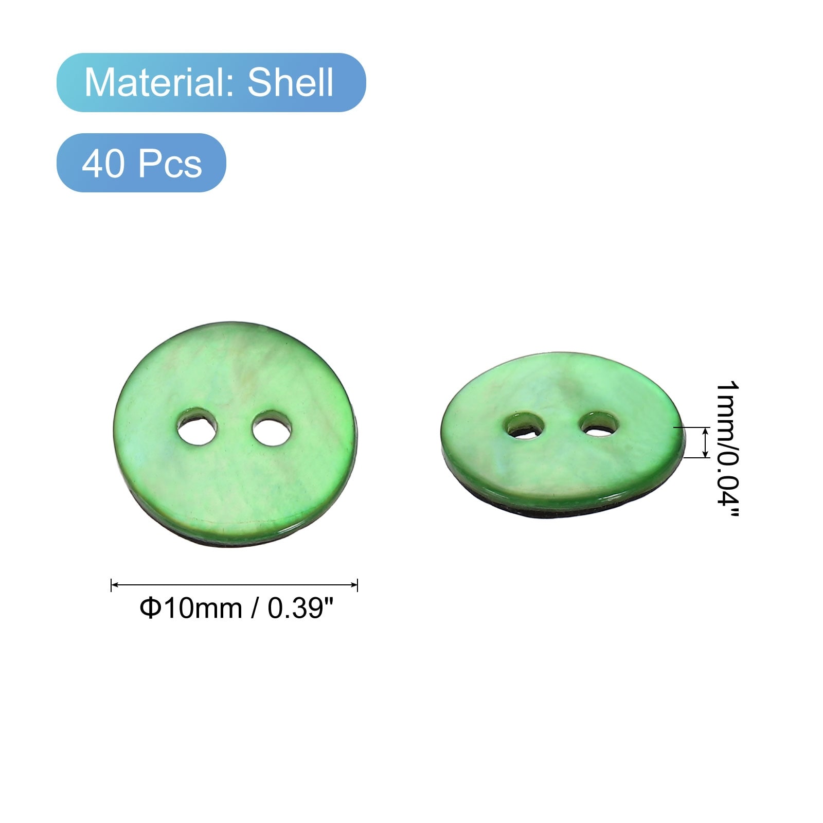 Natural Shell Buttons, Mother of Pearl Blazer Buttons Sewing Craft Shell Discs