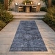 preview thumbnail 54 of 101, Machine Washable Indoor/ Outdoor Global Inver Chantille Rug Denim - 2'3" x 7'6"