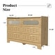 preview thumbnail 7 of 6, Dresser For Bedroom With 6 Drawers, Double Dresser With Charging Station, Rattan Chest Of Drawers, Tall Dresser With Drawers