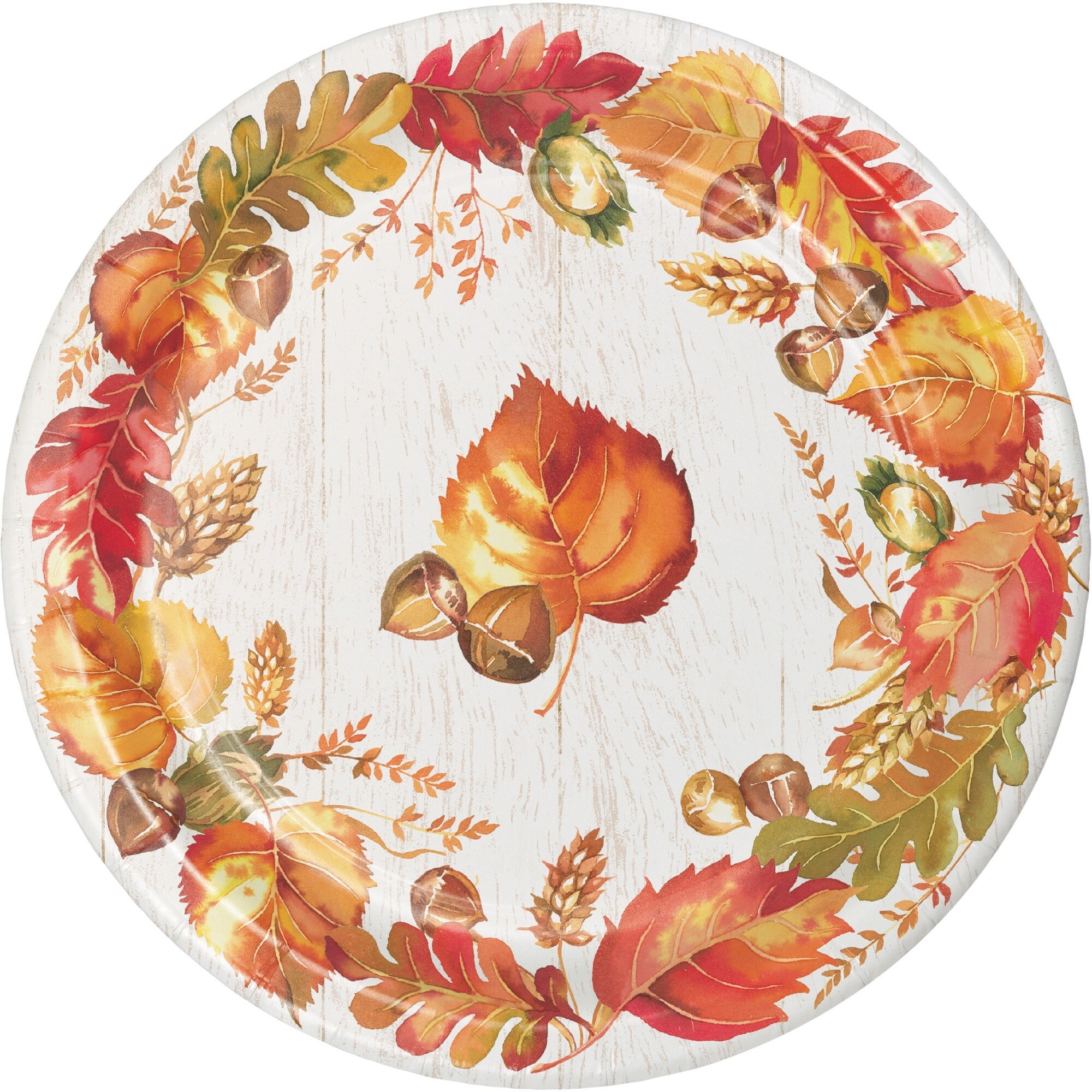 Shop Pack Of 96 Autumn Leaf Thanksgiving Disposable Paper Party Dinner Plates 8 75 Overstock 20844627