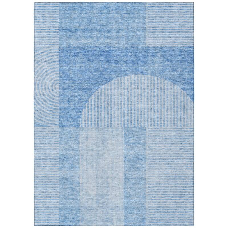 Machine Washable Indoor/ Outdoor Chantille Modern Deco Rug