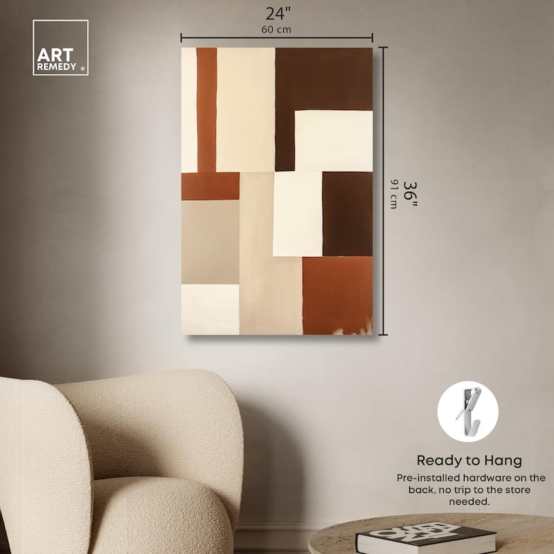 Tonal Grid I Canvas by Art Remedy, Gallery Wrapped