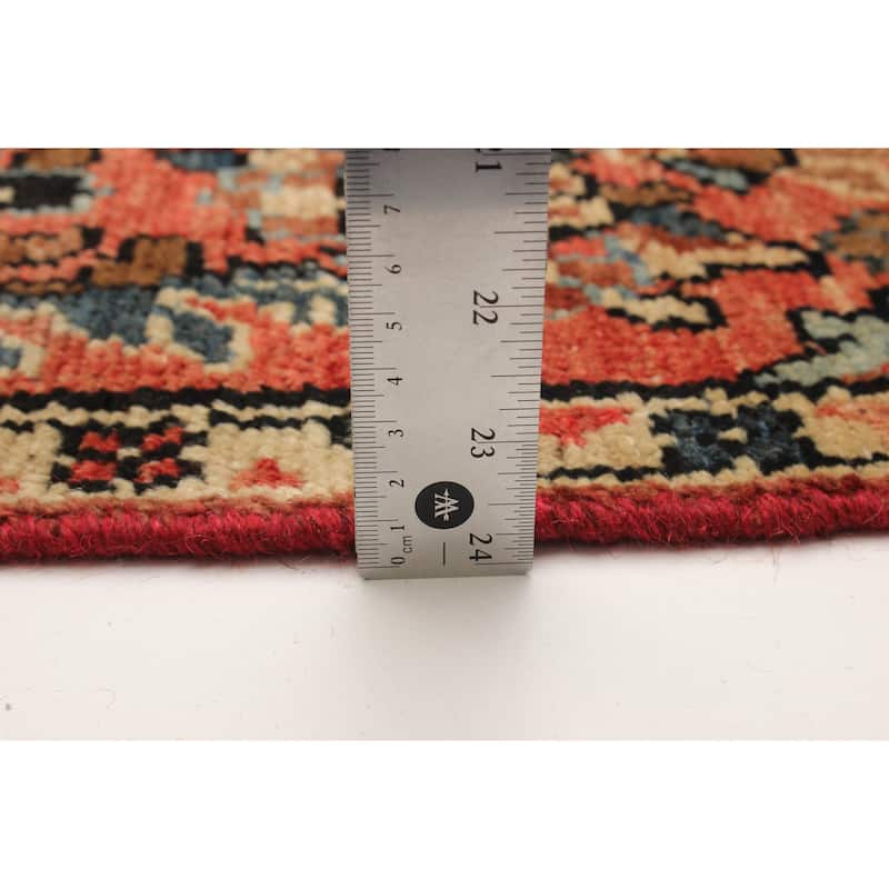 ECARPETGALLERY Hand-knotted Andelz Red Wool Rug - 2'9 x 12'4