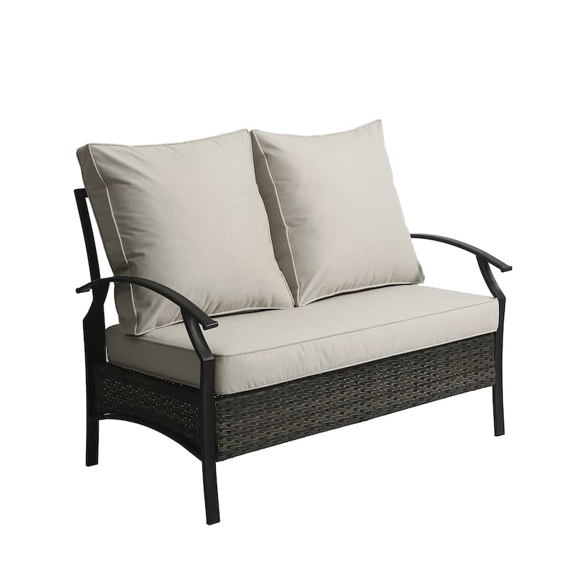 Outdoor Patio 50" W Loveseat/ 73" W Sofa with Cushions