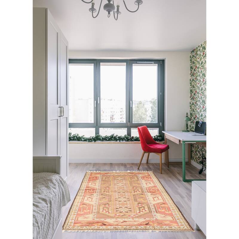 ECARPETGALLERY Hand-knotted Andelz Copper Wool Rug - 4'0 x 6'6