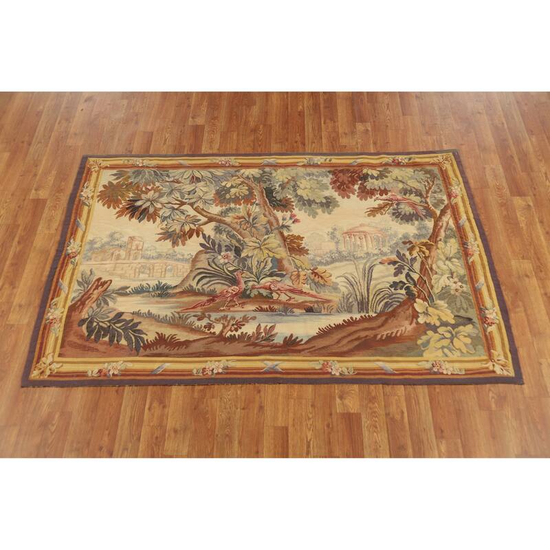 Vegetable Dye Tapestries Oriental Rug Handmade Wool Carpet - 3'11" x 5'10"