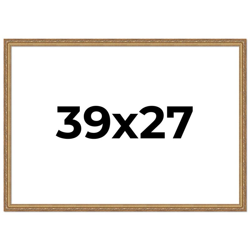 39x27 Frame Red Solid Wood Picture Frame Width 1.75 Inches | Interior Frame Depth 1 13/16 Inches