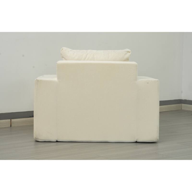 Sofa in a box Foam Sofa Couch with Pillow, Bean Bag Chairs for Adults Stuffed High-Density Foam, Large Bean Bag Single Sofa