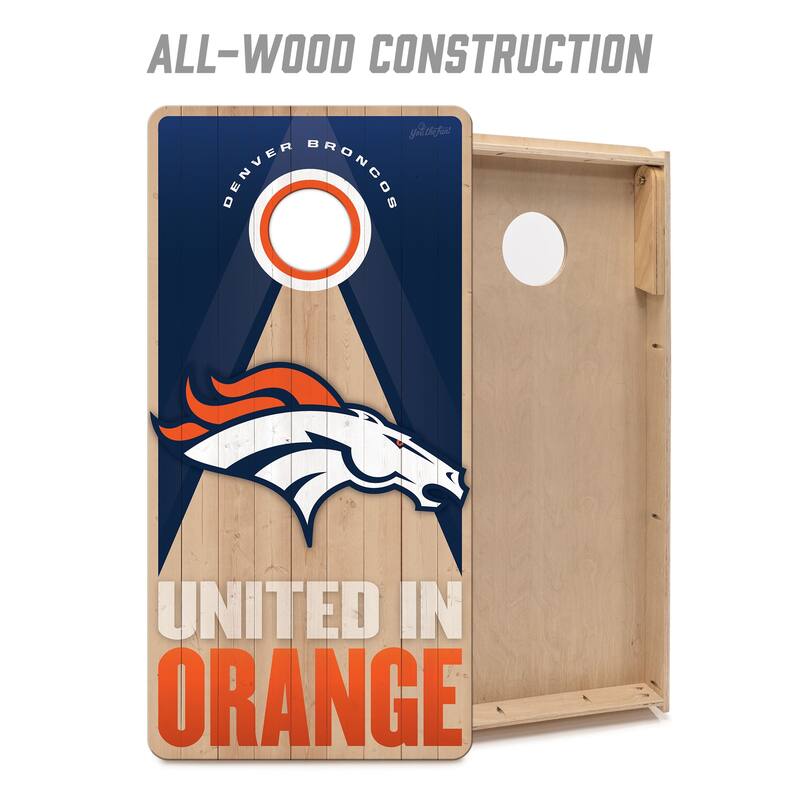 Denver Broncos NFL 2x4 Professional Cornhole Board Set