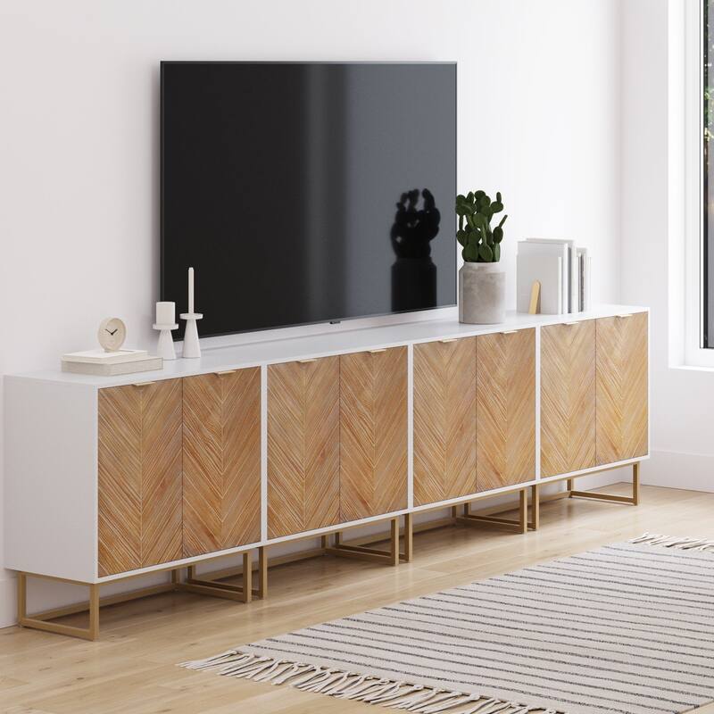 Nathan James Enloe Rustic Doors Metal Base Free Standing Modern Storage Cabinet for Entryway