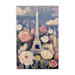 Stupell Spring Blooms In Paris Canvas Wall Art Design by Annabelle Hall ...