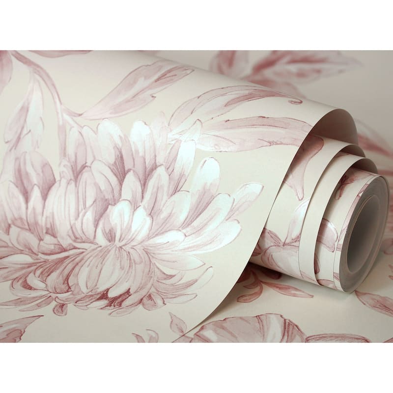 Fine Decor Gabriela Pink Floral Wallpaper