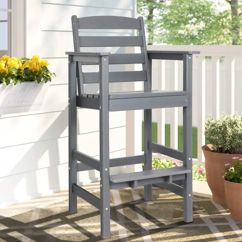 Vrakae Outdoor Adirondack Bar Stool Chair