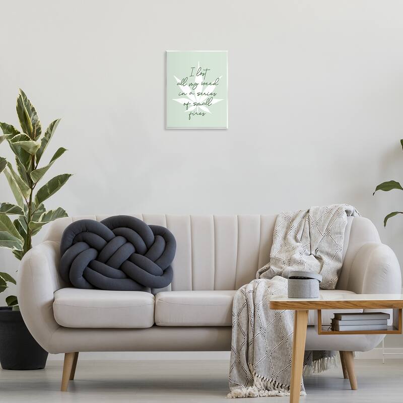 Stupell Funny Weed Saying Wall Plaque Art Design By Daphne Polselli