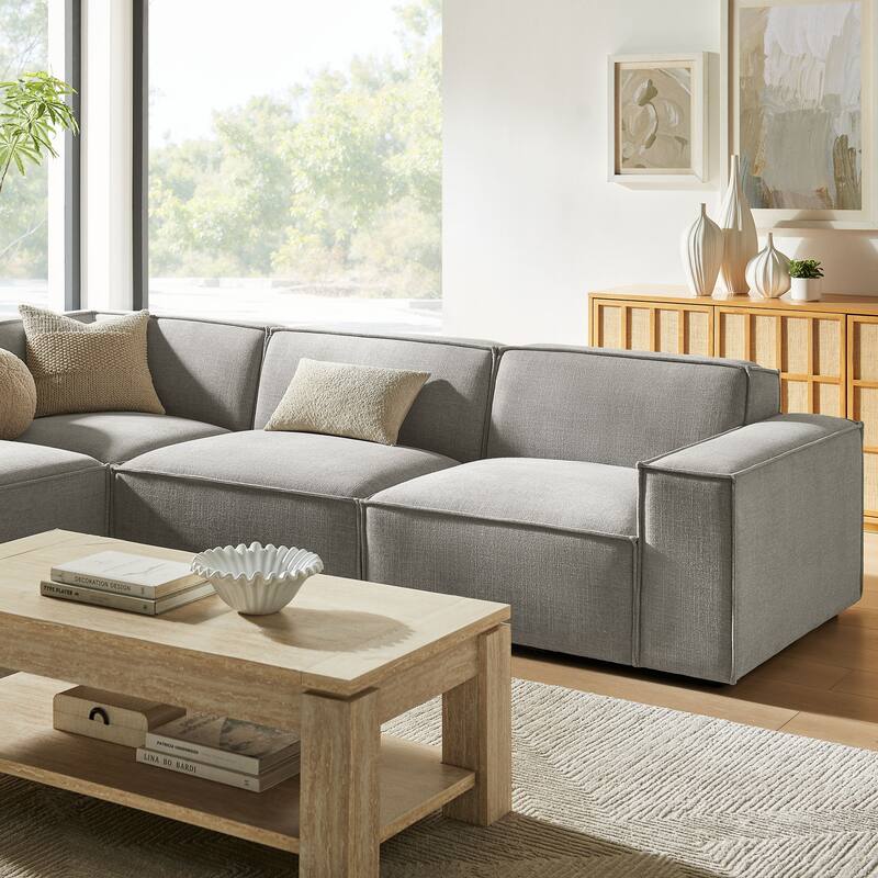 Restore 4-Piece Performance Fabric Upholstered Modular L-Shaped Sofa