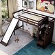 preview thumbnail 3 of 7, Twin Size Modern High Guardrail Loft Bed with 3-Storage and Slide