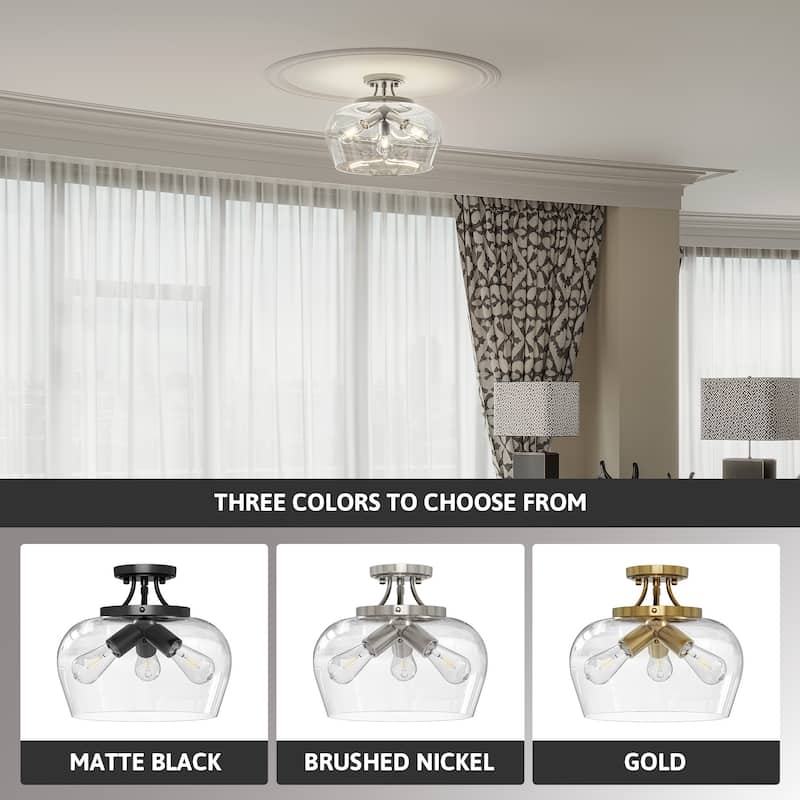 CO-Z 3-Light Semi Flush Mount Ceiling Light