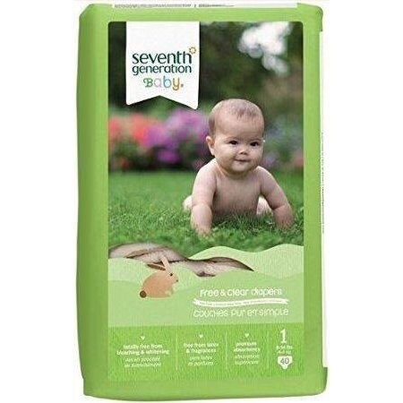 Seventh Generation Free and Clear Baby Diapers - Stage 3 - Case of 4 - 31 Count