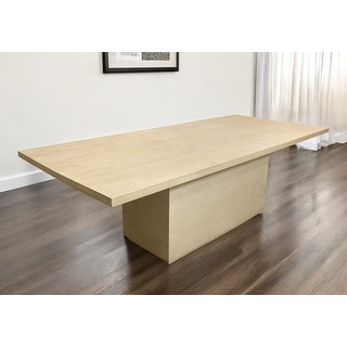 HomeRoots 72" Natural and Brown Solid Wood Pedestal Base Dining Table ...