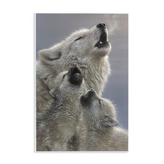 Collin Bogle Wolves Stupell Singing Lessons White Wolves Wall Plaque Art Design By Collin ...