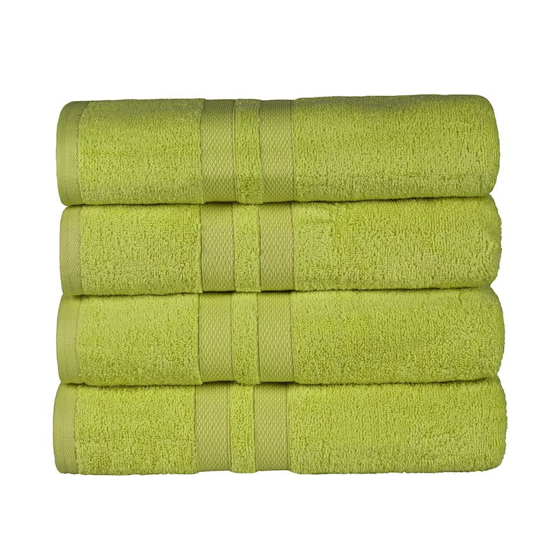 Superior 100% Ultra Soft Cotton Highly Absorbent Medium Weight Solid Bath Towel – Set of 4