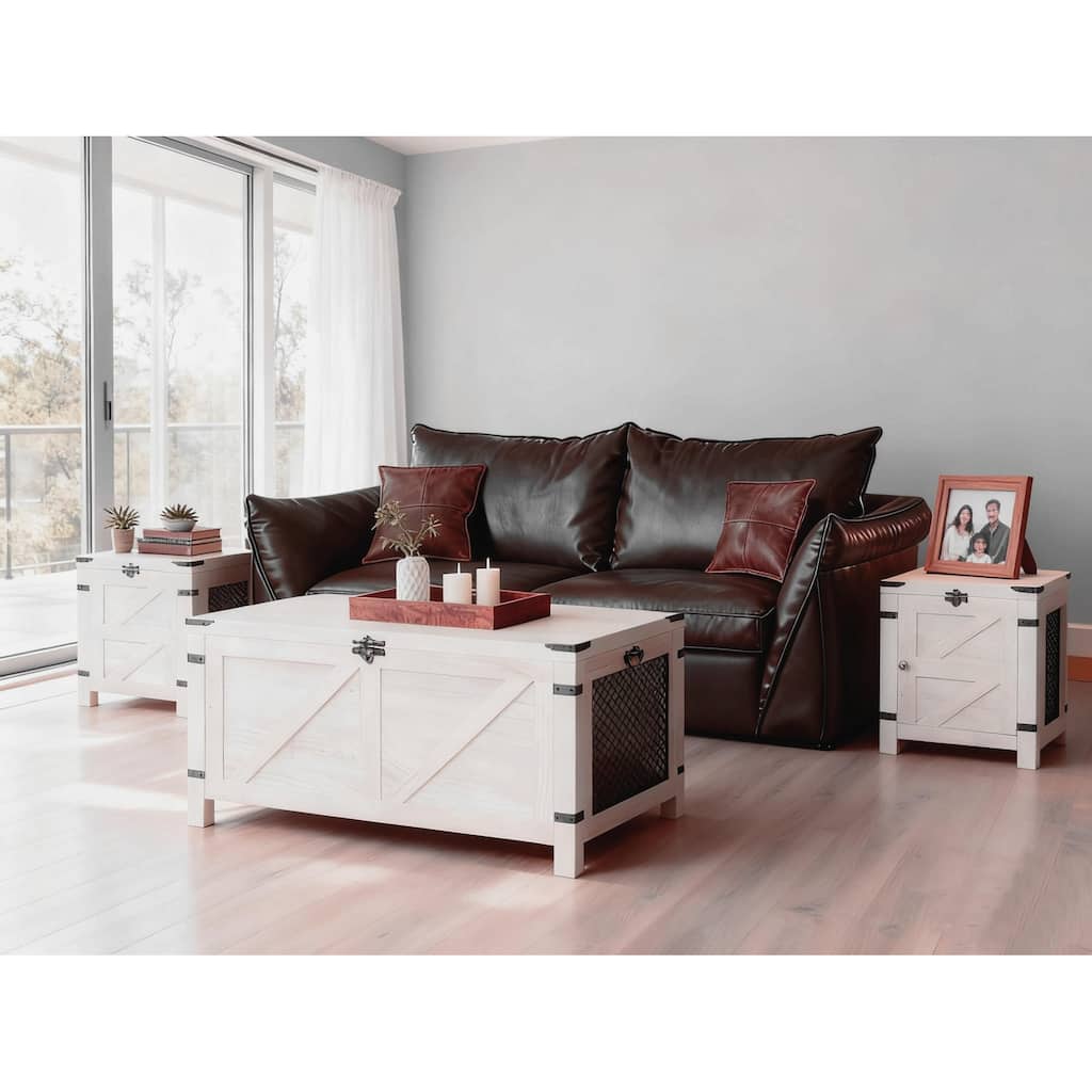 Lift top coffee table and end tabls set for living room