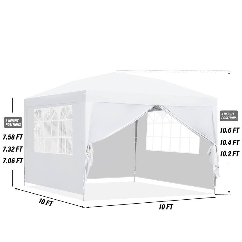 Ainfox 10'x10' Pop Up Canopy Tent Outdoor Commercial Instant Gazebos Portable Shelter Canopies
