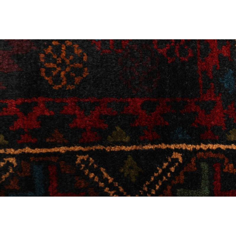 ECARPETGALLERY Hand-knotted Teimani Dark Brown Wool Rug - 3'1 x 4'8