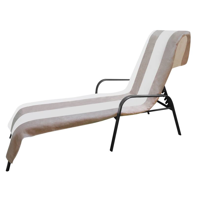 Superior Cotton Cabana Stripe Standard Size Towel/ Chaise Lounge Chair Cover