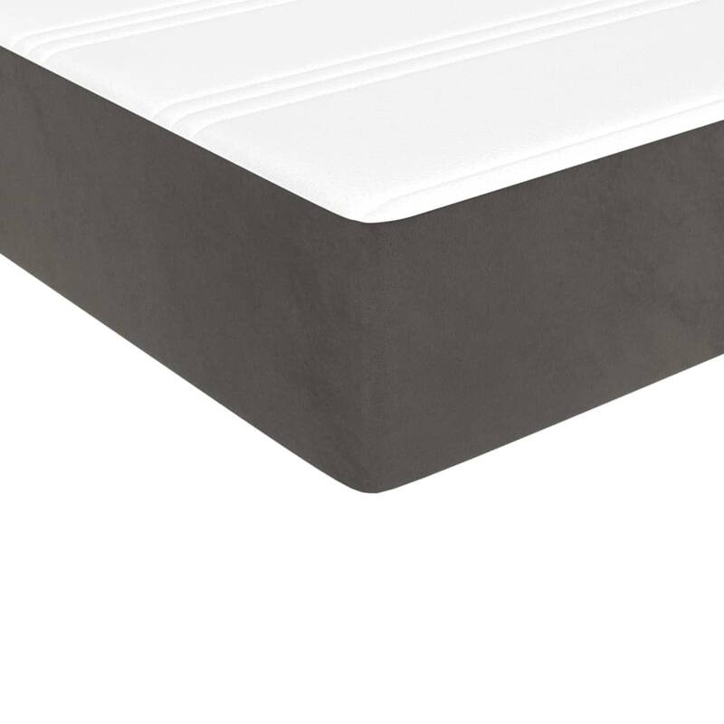 vidaXL Bed Frame Box Spring Platform Bed with Mattress for Bedroom Velvet