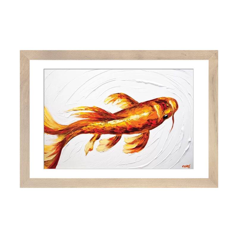 iCanvas "Orange Koi Fish" by Osnat Tzadok - Natural - 24x32x1