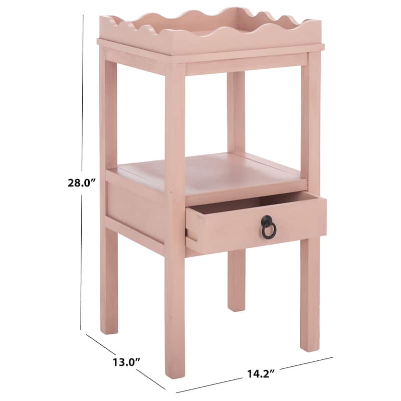 SAFAVIEH Home Darlyn One Drawer Accent Table - 14"W x 13"D x 28"H