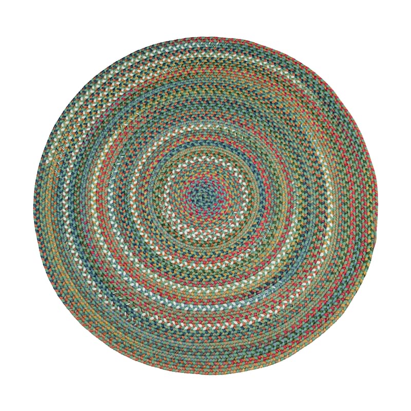 Rhody Rug Charisma Indoor/ Outdoor Braided Area Rug - 4 ft x 4 ft - Peridot