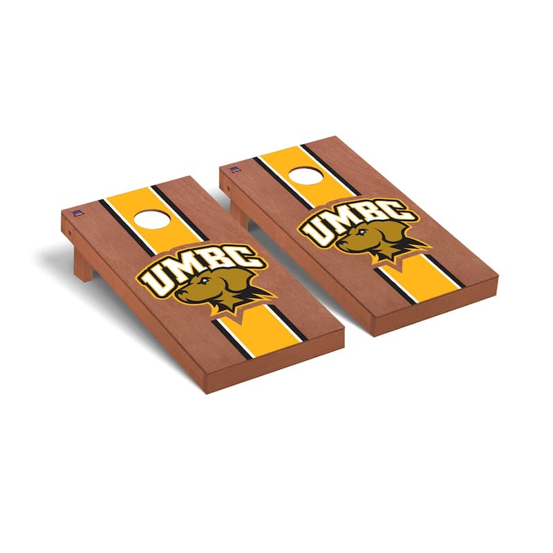 Maryland Baltimore UMBC Retrievers Rosewood Cornhole Board Set