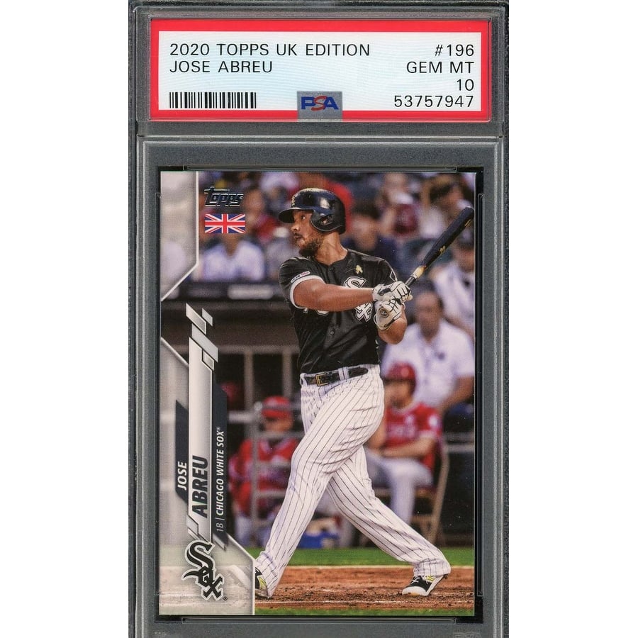 Jose Abreu 2020 Topps UK Edition Baseball Card #196 Graded PSA 10 - 8'6" x 11'6"