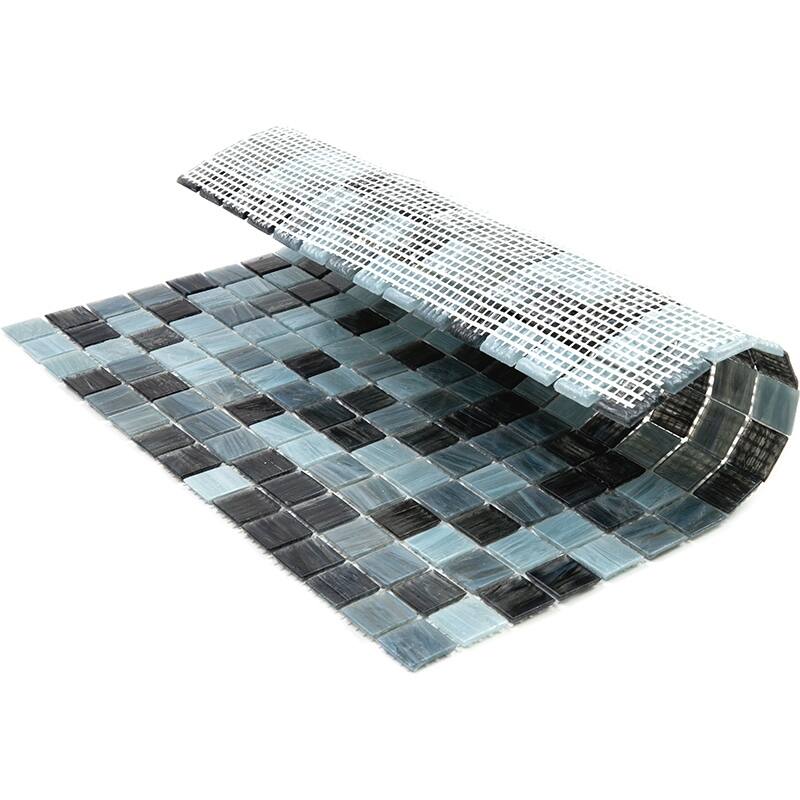 Apollo tile 12" x 12" Mingles Glossy Dark Gray Glass Tile (20 sq ft/case) - 20 Pack