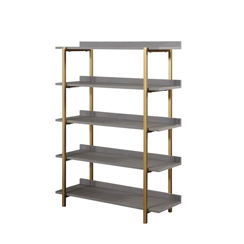 Bizi Contemporary Metal 5-Tier Display Shelf by Furniture of America - Grey