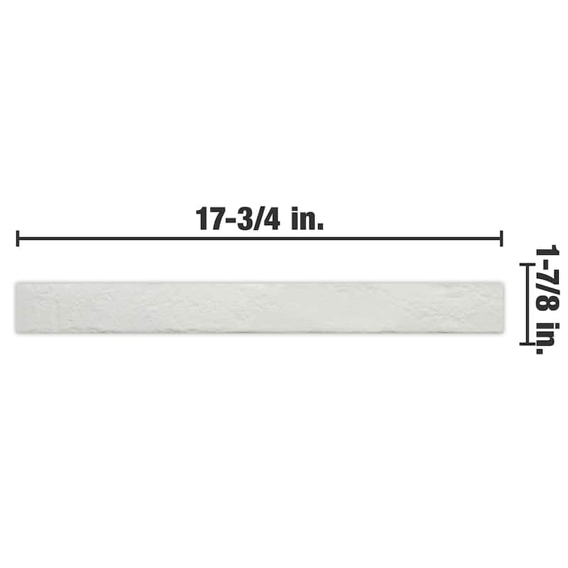 Merola Tile Sedona White 1-7/8" x 17-3/4" Porcelain Floor and Wall Tile