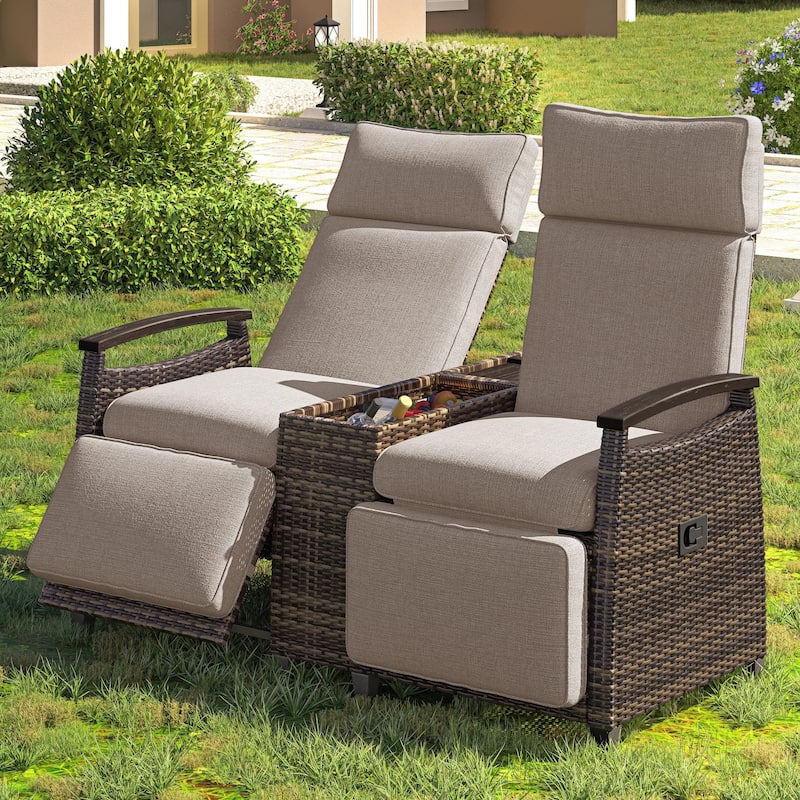 Patio Recliner Loveseat Chair